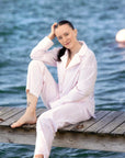 VendelaWear PJ-skjorte PJ-skjorte - Justøya - Light Pink Stripe