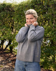 vendelawear.no Boston - High Neck - Cashmere - Genser - Grey