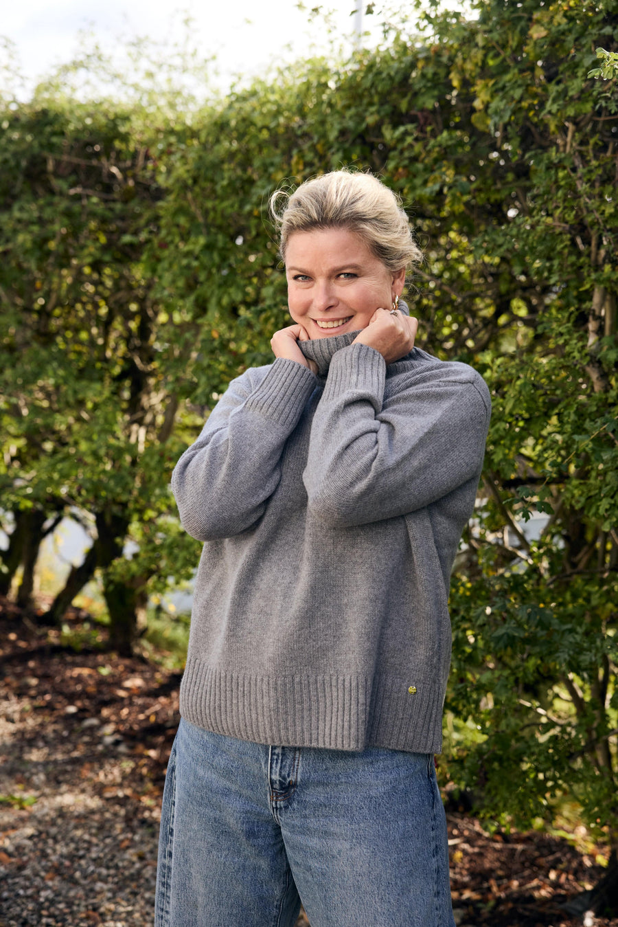 vendelawear.no Boston - High Neck - Cashmere - Genser - Grey