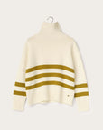 vendelawear.no Boston - High Neck - Cashmere - Genser - Off-white/green