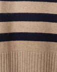 vendelawear.no Boston - High Neck - Cashmere - Genser - Taupe/navy