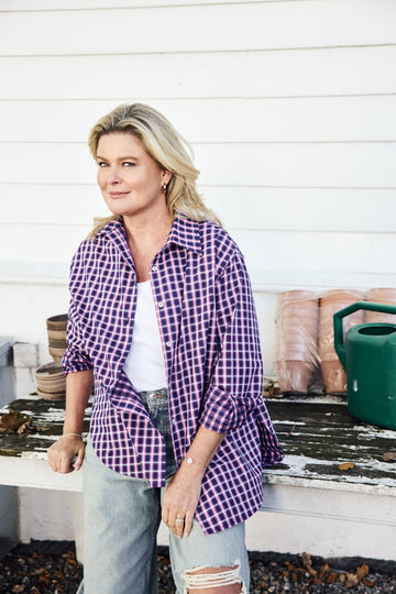 vendelawear.no Øland rutete skjorte - Midnattsblå