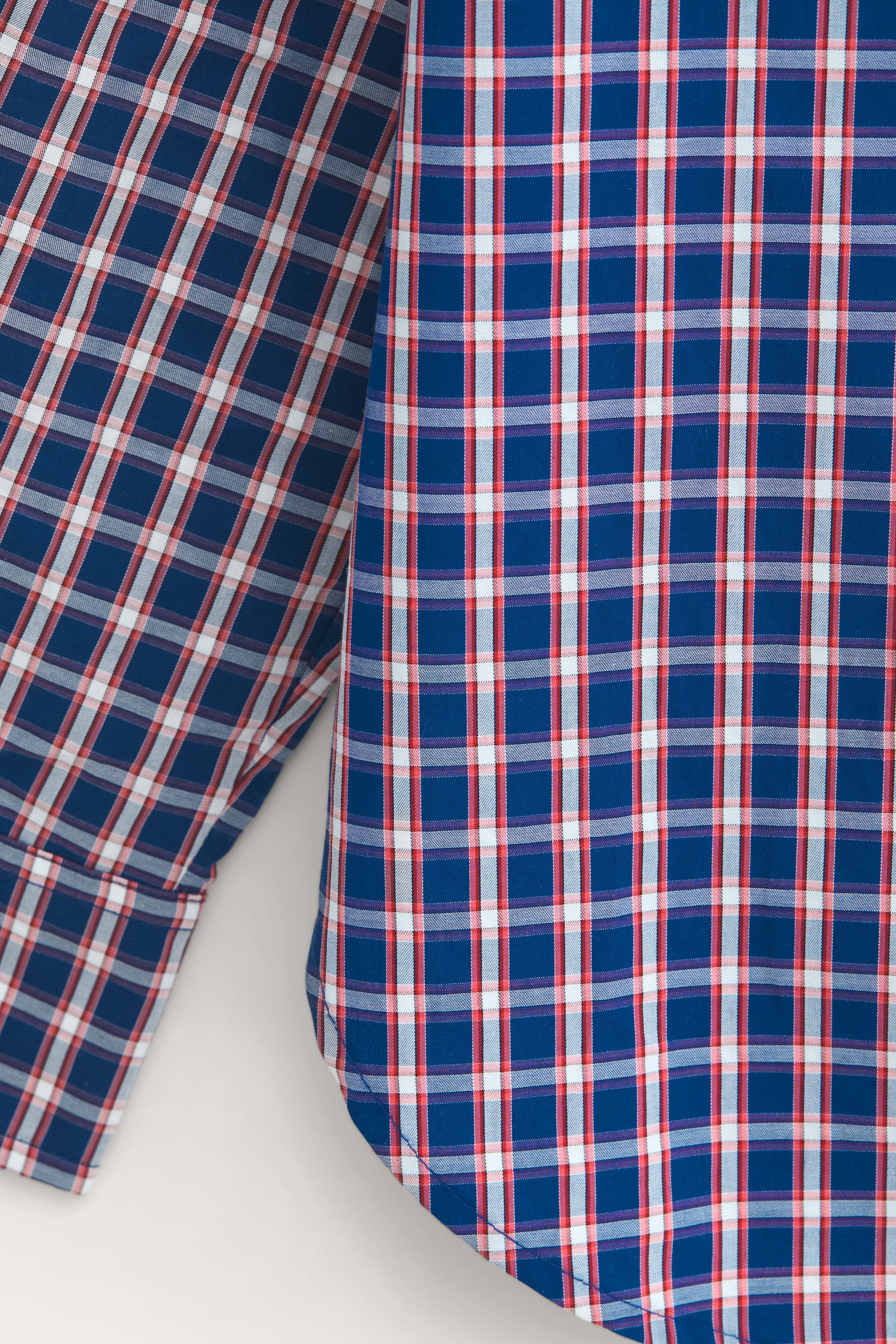 vendelawear.no Øland rutete skjorte - Midnattsblå