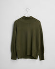 VendelaWear Paris High Neck Cashmere Sweater  - Olive Green