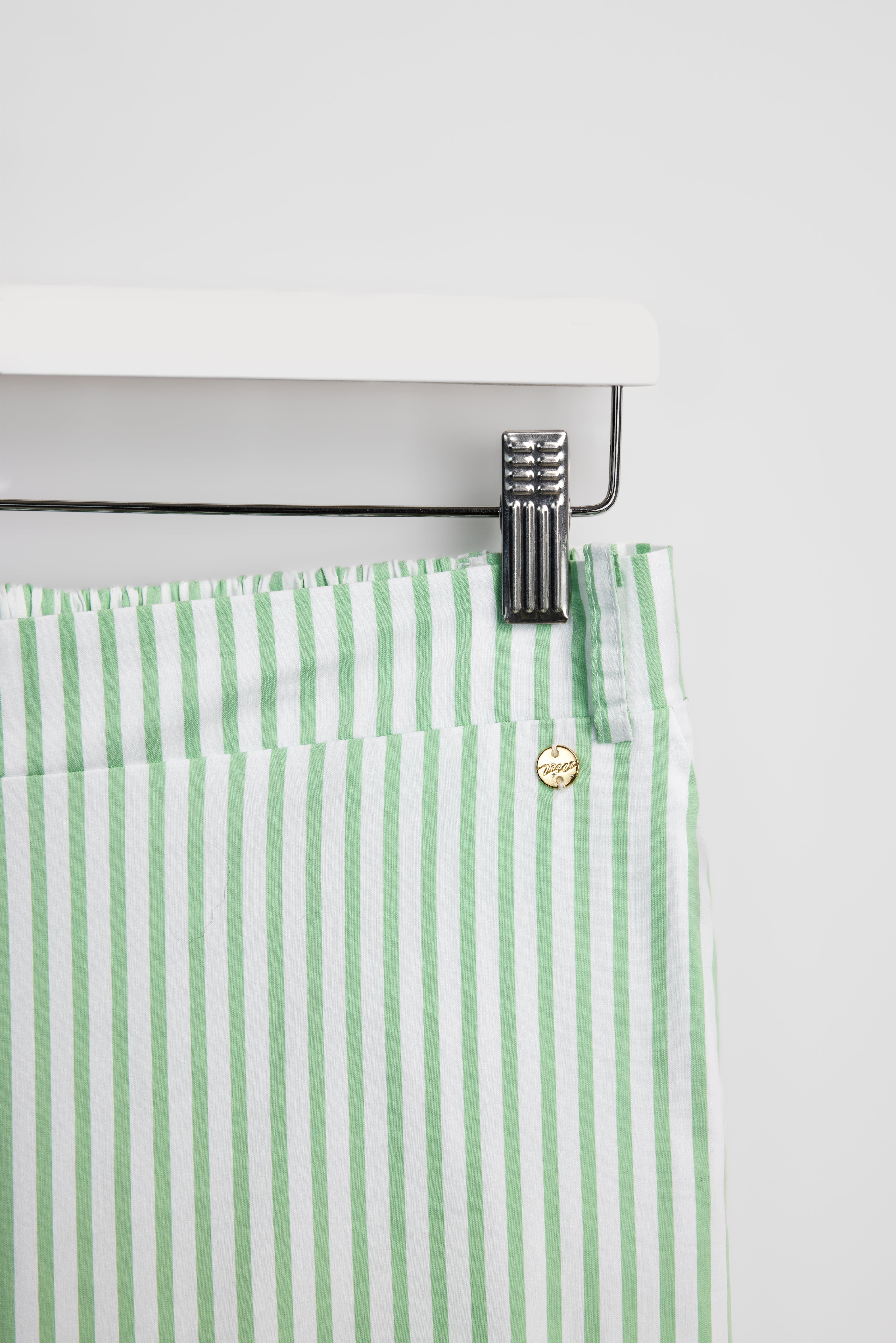 VendelaWear PJ-bukse PJ-bukse - Justøya - Green Stripe