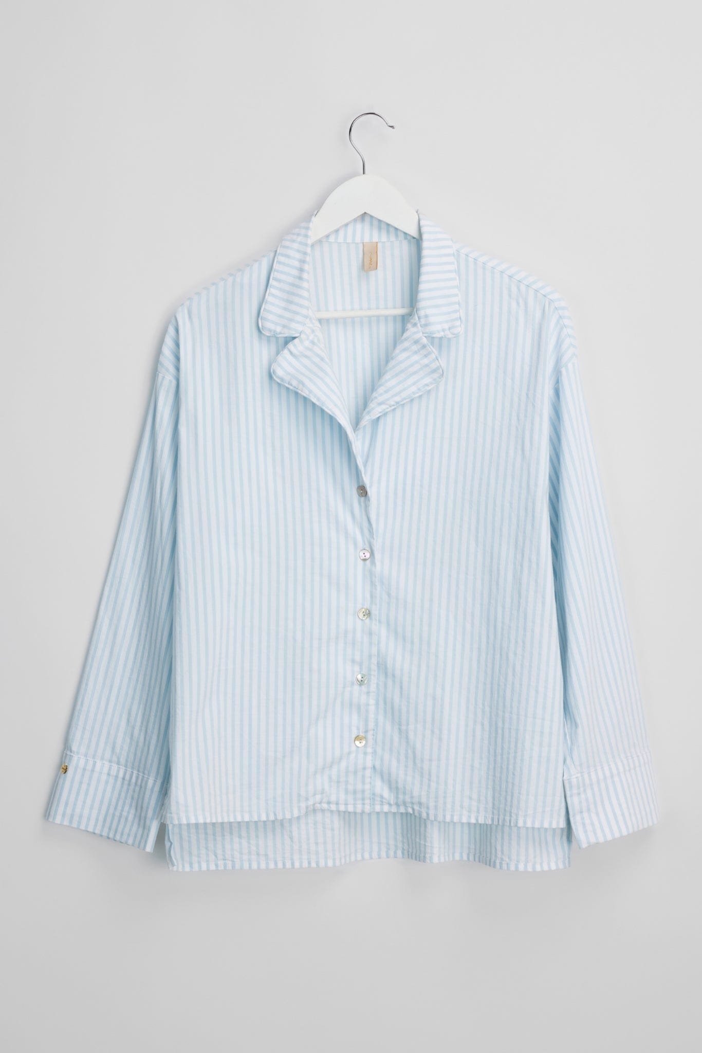 VendelaWear PJ-skjorte PJ-skjorte - Justøya - Light Blue Stripe