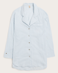 VendelaWear PJ-skjorte PJ-skjorte lang - Justøya - Light Blue Stripe
