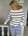 VendelaWear Striped Barcelona Boatneck Cream